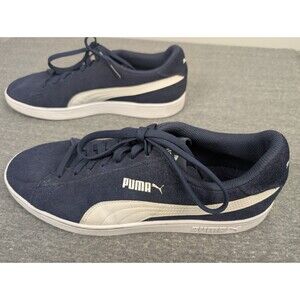 Puma Smash V2 Blue White Suede Leather Shoes Sneakers Size 12 Style 364989-04